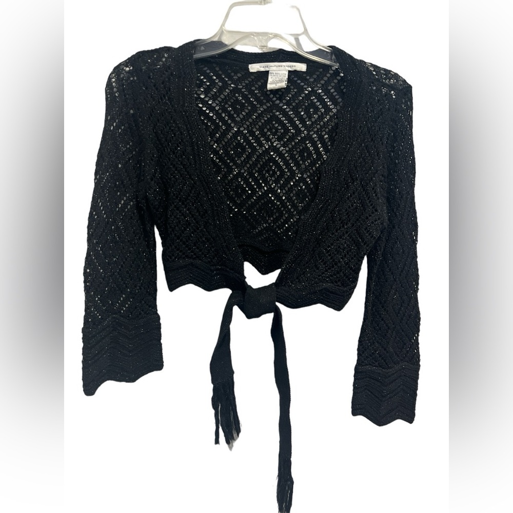 Diane vonFurstenberg Crochet Crop Shrug